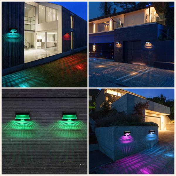 Weatherproof ABS Solar Garden Lights Solar Fence Lights with Steady Breathing Mode