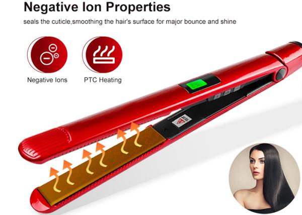 PTC 2 In 1 Hair Straightener And Curler , 100-240V Flat Iron And Curling Iron