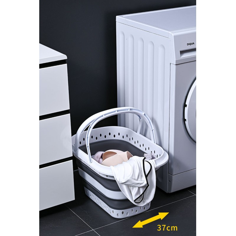 Creative Folding Wall-Mounted Portable Plastic Modern Simple Extra Large Thickened Kitchen Bathroom Laundry Basket Foot Bath