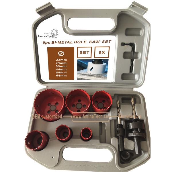 9PC Bi-Metal Hole Saw Kit,Power Tools,Drill Bits