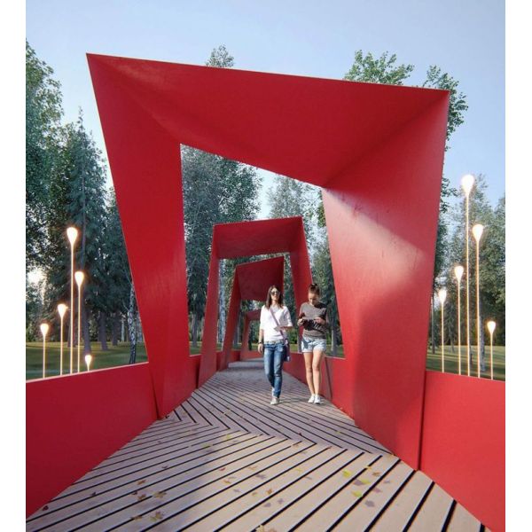 Custom Stainless Steel Artistic Canopy for Urban Architecture & City Square Decoration