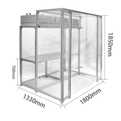 Easy Install Portable Air Filtration Commercial Booth Seating Bench With 99.99% 0.3um Porosity And HEPA Or ULPA Filters