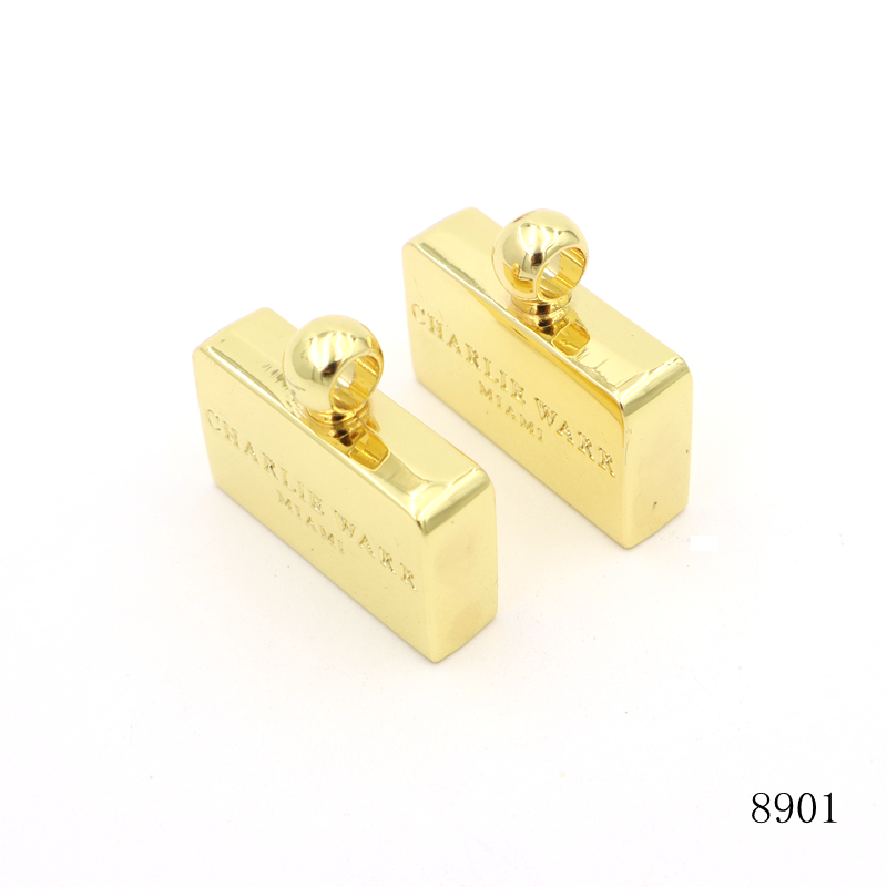 Gold Key Fob Hardware OEM ODM Key Ring Hardware With Engraved Brand Logo