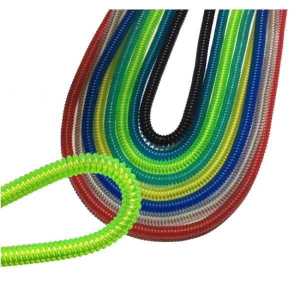 1M Expanding Coil Lanyard Outdoor Fishing Anti-Lost Steel Wire Spring Ropes