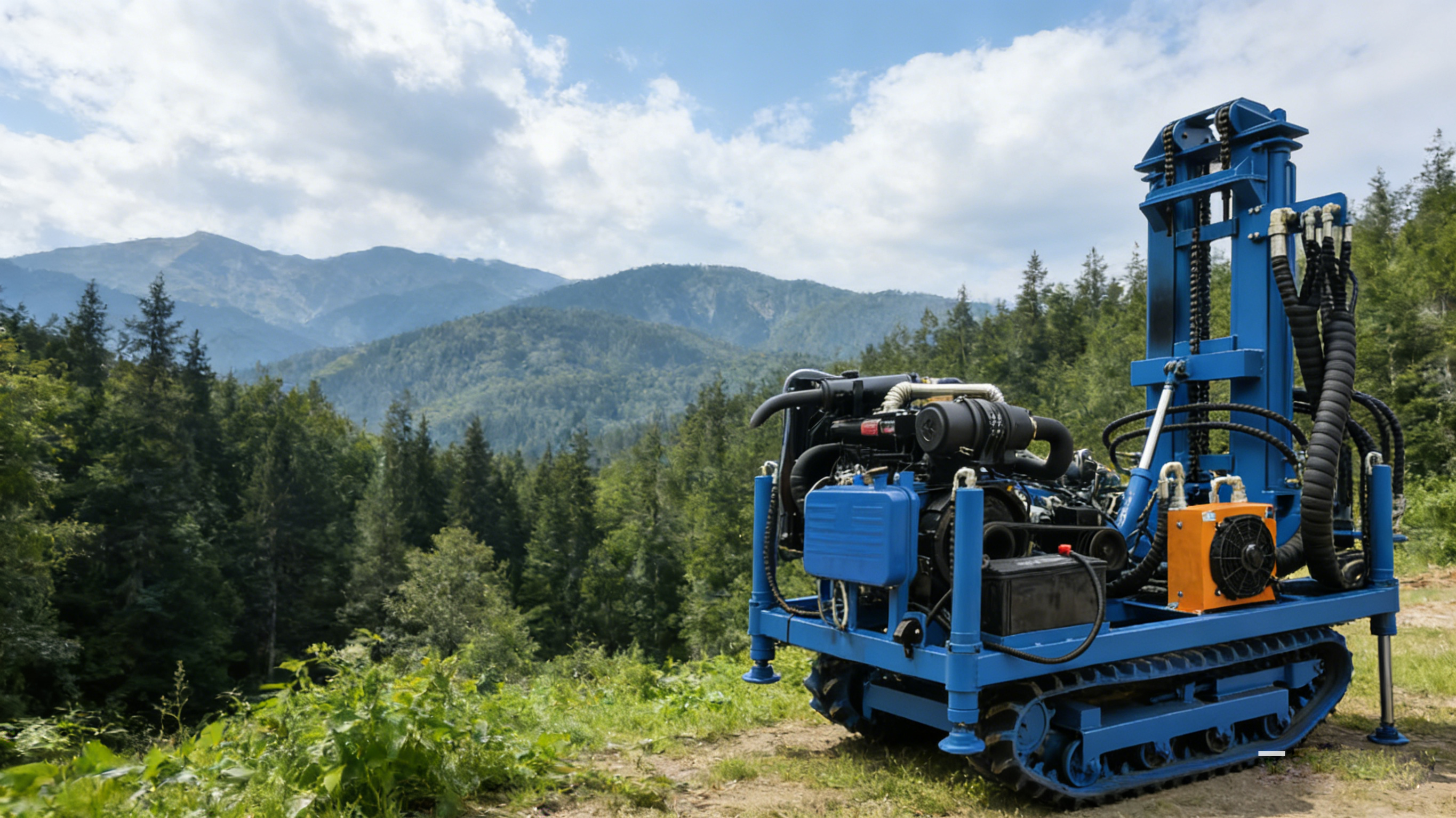 150M Small Crawler Water Well Drilling Rig With Large Diameter