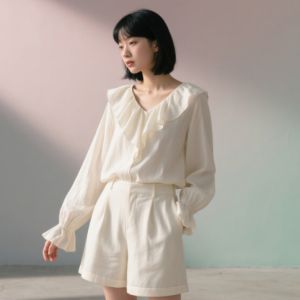 Pantalons en polyester doux Tissu respirant 43% Polyester 57% Tissu en coton 184GSM