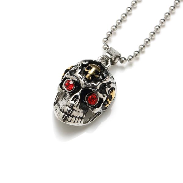 Wholesale Special Cool Punk Style Necklace Skull Pendant Necklace