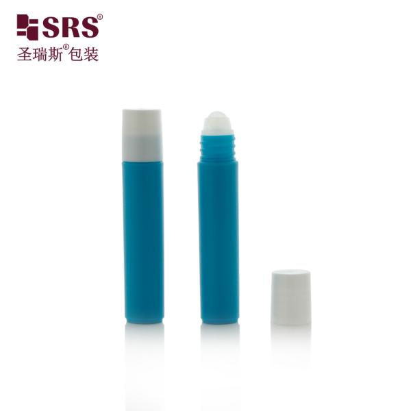 7ml Smooth White Plastic Roll On Bottle With Screw On Cap For Essential Oil