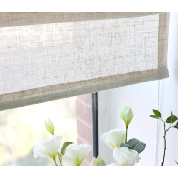 Europe Japan new China style white Plain linen curtain Roman blind for bedroom living reading dinning room balcony