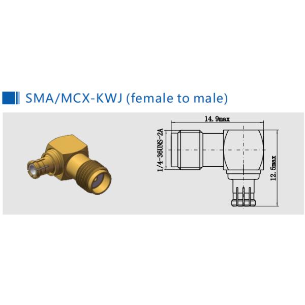 женщина 50Ω RF прямая BNC к переходнику SMA мужскому