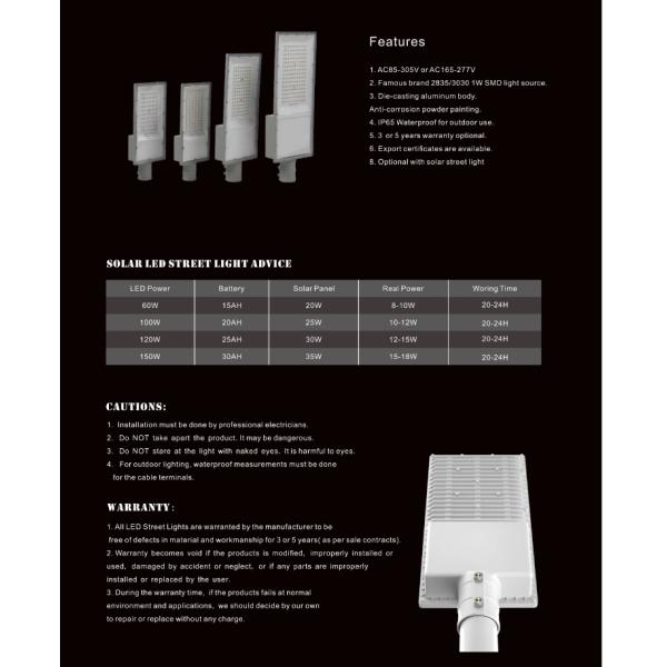6000K наружные солнечные уличные фонари с разделенной панелью
