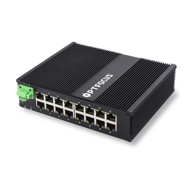 OEM ODM cctv network ethernet poe switch 16 10/100/1000Base-T adaptive RJ45 ports, industrial grade for NVR ISP FTTH