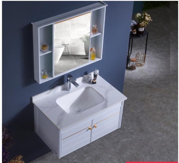 Fireproof Wall Hanging Bathroom Cabinet Storage Modern Simple Space