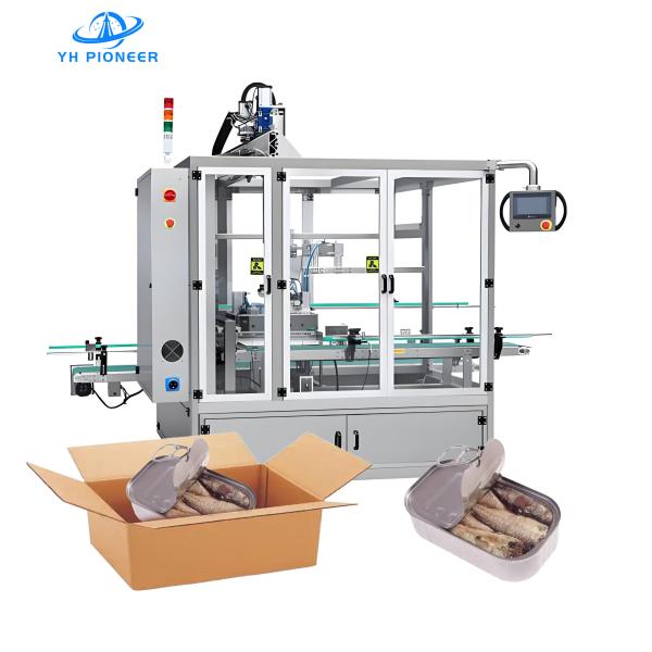 Tuna Cans Carton Packer Machine  for Glass PET Tin and Bag Products for Diverse Packaging Needs