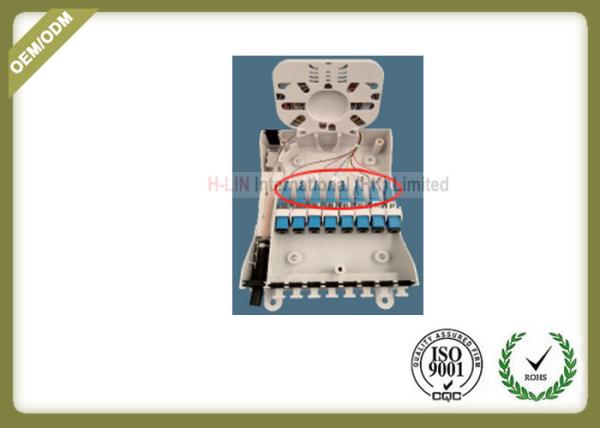 IP65 Grade Fiber Optic Termination Box Waterproof 8core For 1 * 4 / 1 * 8 Splitter ABS material