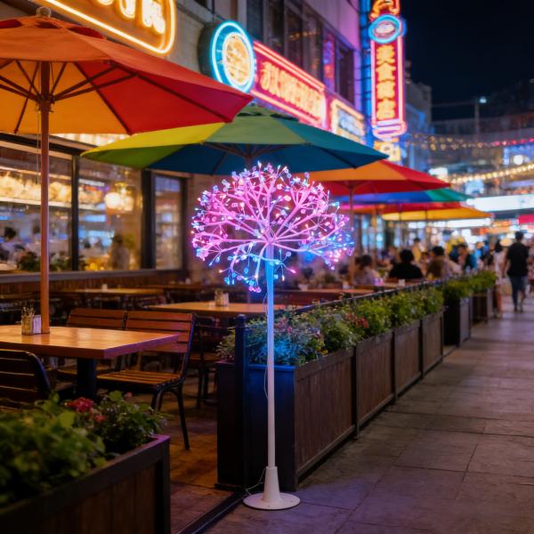 Jeweled Star-Shaped Garden Stake, 18in, ETL Certified, 3V 1A Outdoor Adapter, Colorful Light, Eco-Friendly & Energy-Saving, Indoor & Outdoor Use for Street/Commercial/Party Decor, MOQ 500 Pcs