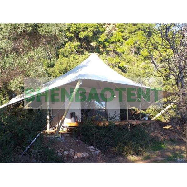 Modern Travel Longing Luxury Camping Tent 30 Square Meter Hotels White grey yellow