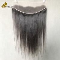 Cierre de encaje de cabello humano liso negro natural 13x4 HD