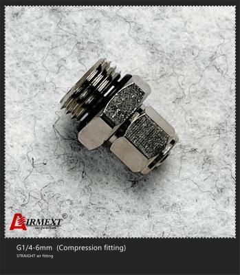 G1/4-6mm rápidos conectam o encaixe reto da compressão dos encaixes do ar