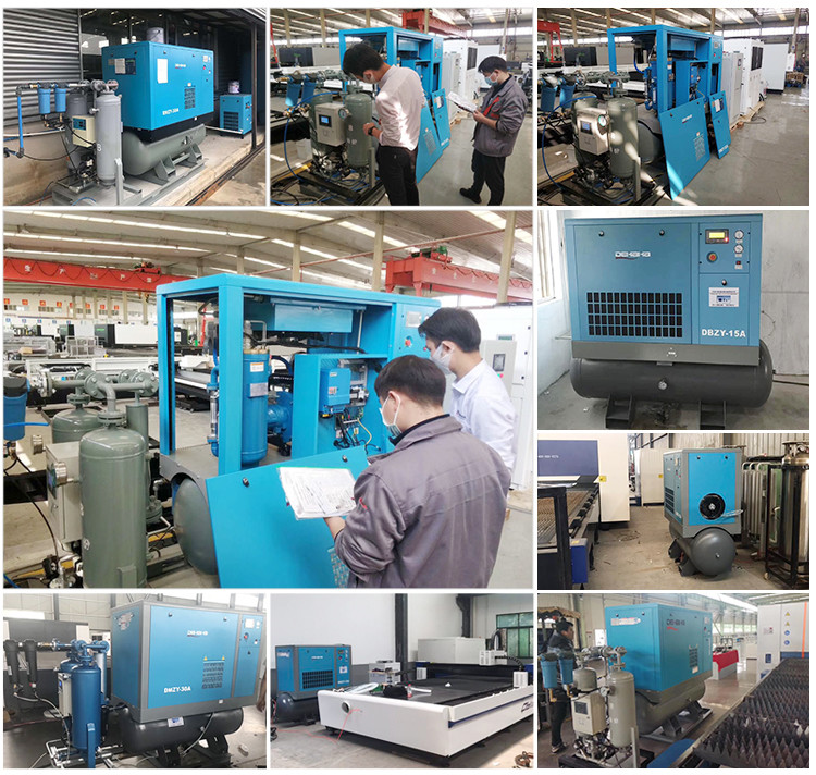 15kw 4-in-1 Compressor de Tornillo 20hp 16 Bar Fiber Laser Cutting Air Compressor