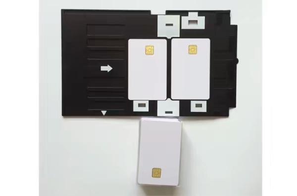 WHITE BLANK PVC INKJET 4428 CHIP ID &   Smart CARD WITH FM4442 FM4428 SLE5542 CHIP   FOR  Epson or Canon inkjet printer