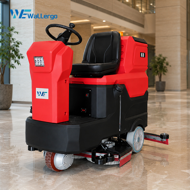 High Quality 2380W Industrial Floor Scrubber Machine 130L Large-capacity Clean Water tank Applicable to Factory Floor Cleaning