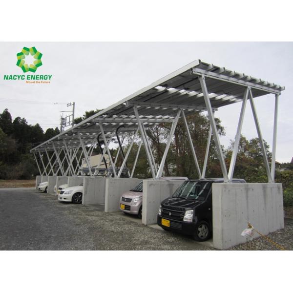 Easy Installed Silver Solar Carport System Ground Mounting Systems Load Power