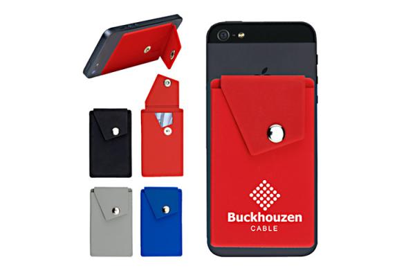 Smart Wallet Mobile Card Holder , Silicone ID Card Holder Pocket Pouch Design