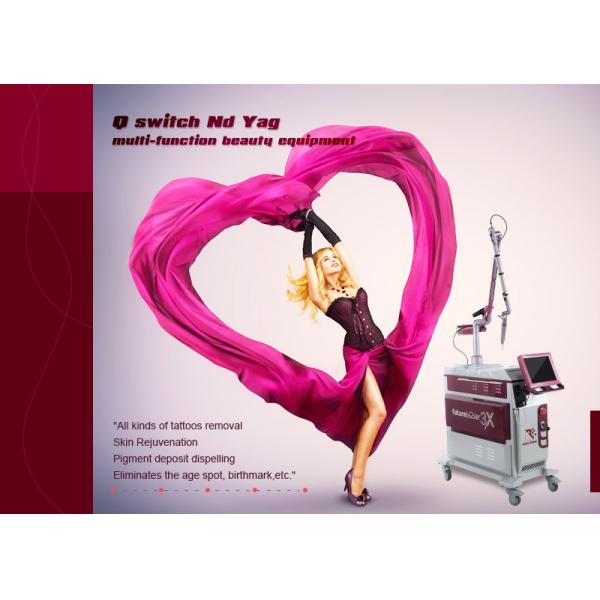 Metal Cover Laser Tattoo Removal Machine High Focus 1064nm / 532nm Laser Energy