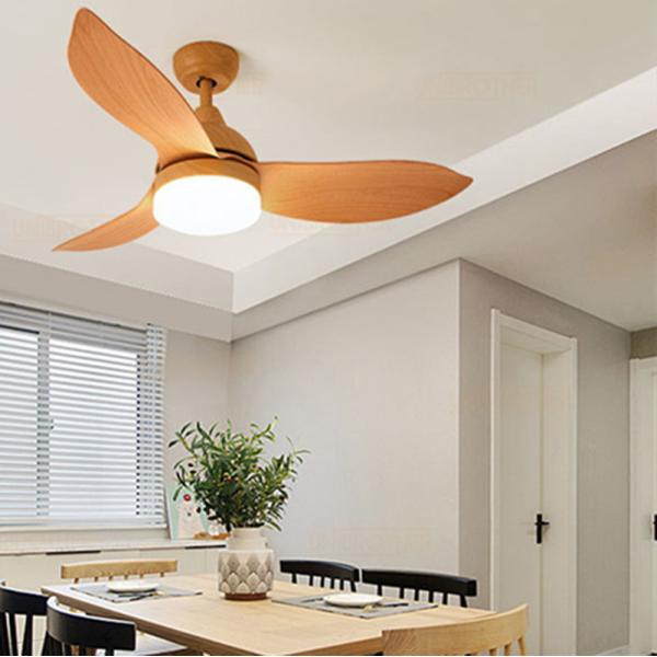 42 Inch Ceiling Fans 3 Blades wooden three colors remote control reative wood fan light(WH-CLL-14)