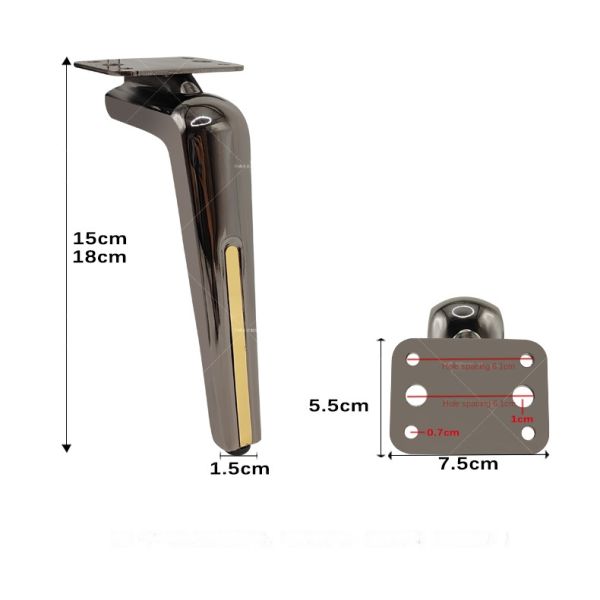 Sofa Furniture Support Feet Hardware Accessories Iron Metal Table and Chair Black Gold Design TV Cabinet Legs