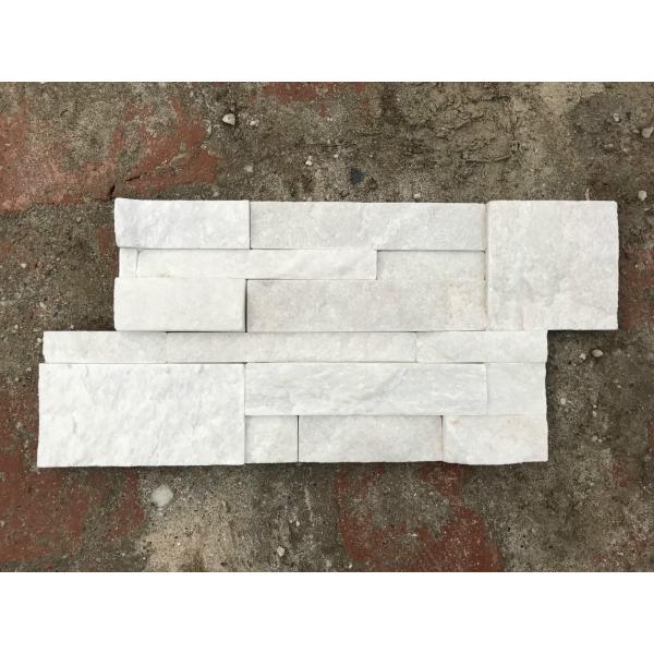 Pure White 150x600mm Exterior Thin Stone Veneer Panels