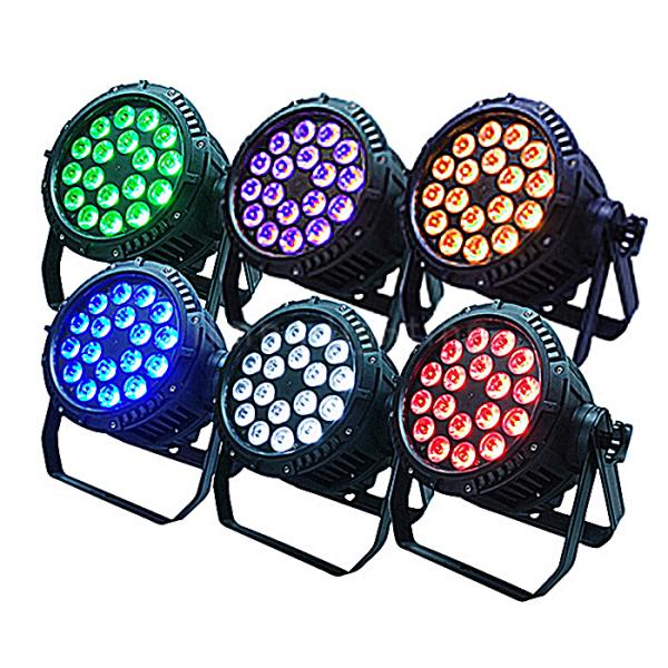 Factory Direct Price Die-cast Aluminum Outdoor 18pcs 18w RGBWAUV 6in1 IP65 LED Par Light