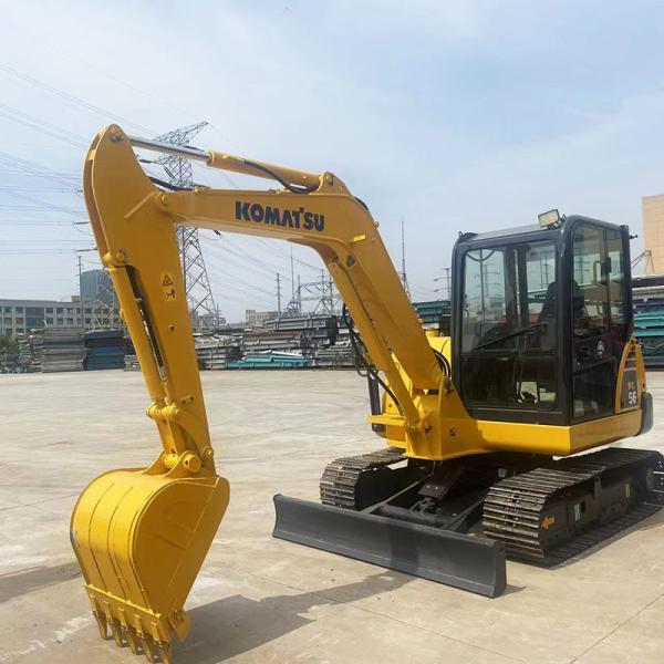 5Ton Small Used Komatsu Excavators PC56-7 Hydraulic Compact Crawler Mini Digger