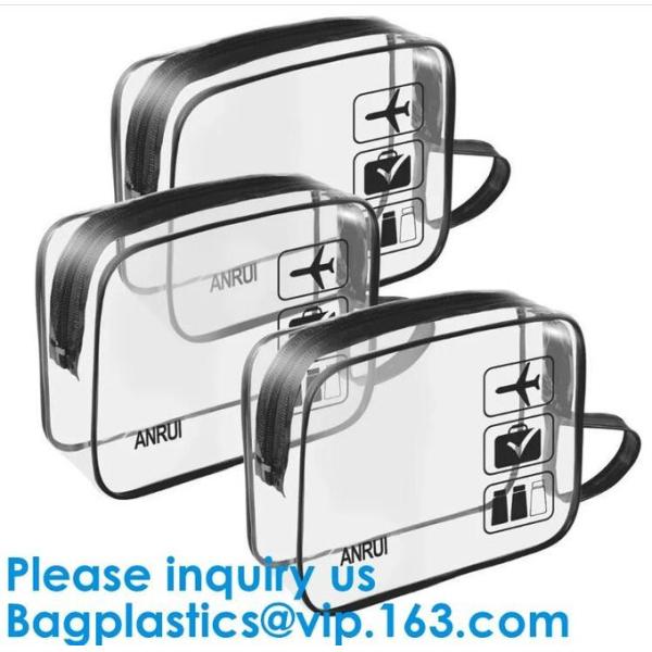 Travel Luggage Pouch Custom Clear Transparent PVC Travel Toiletry Bag Make Up Cosmetic Bag /Wash Bag/Zipper bag