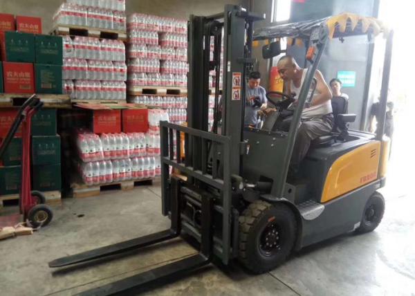 Counterbalanced Warehouse Forklift Trucks , Ac Motor Electric Forklift Truck