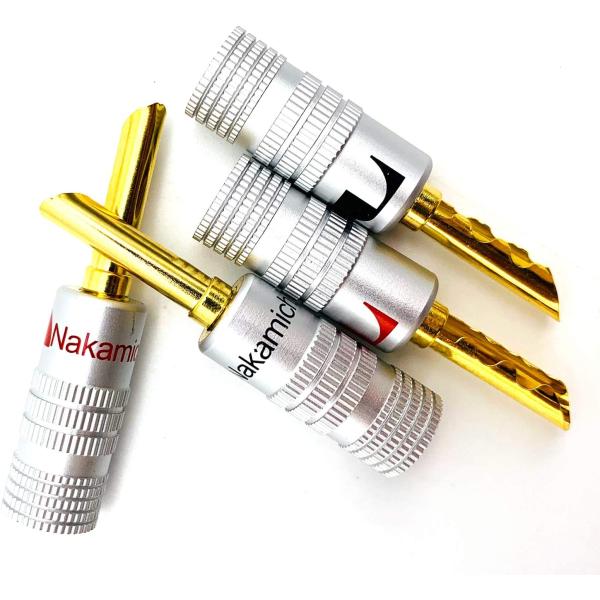 Аудио универсальное штепсельной вилки банана диктора Nakamichi кабеля практически