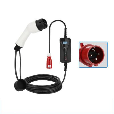 Adaptador de carregamento portátil Evse Wallbox Ev OBC carregador com CEE 4 pinos