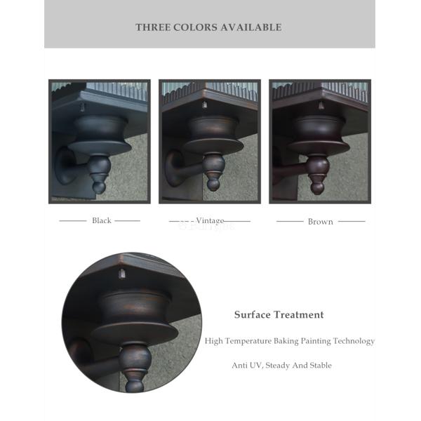 European Classical LED Outdoor Wall Lights Luxury Style E27 Socket For Hotel Bedroom