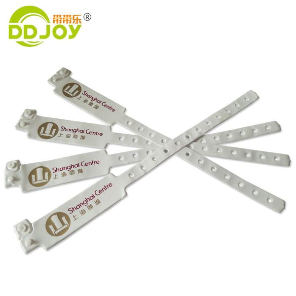 PVC Vinyl Plastic Wristband for Event Sites Manufacture Waterproof Disposable Bracelet