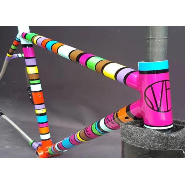 Anti Fade Mtb Top Tube Stickers Environmental Protection CMYK Color