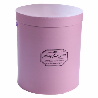 Gift Cylinder Bouquet Flower Box Packaging With Ribbon Custom