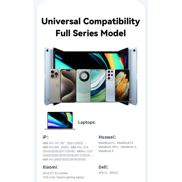 Fast Charge Magnetic Absorption Cable USB C to USB C Cord 60W 100W ES-X56 Series