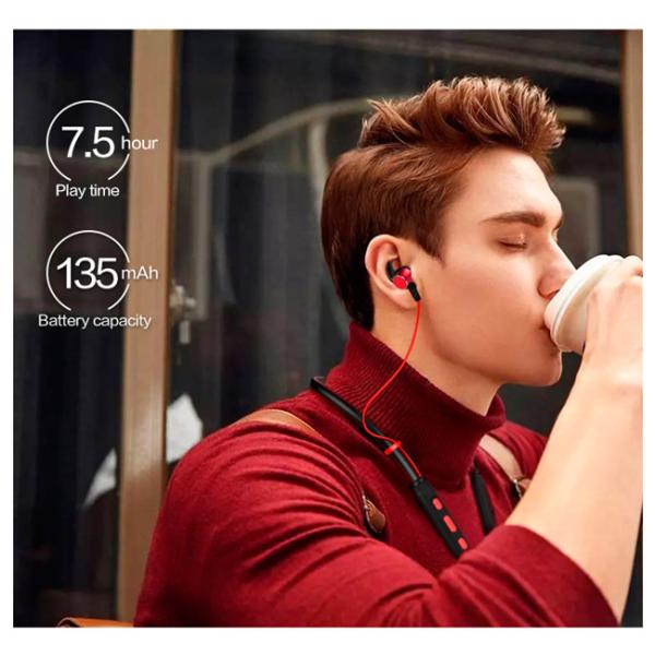 Multi Connection In Ear Neckband Headphones V5.1 Noise Cancelling Earbuds