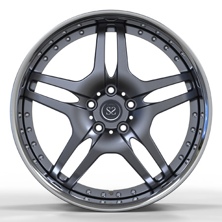 Глубокая плоская губа 2 части выковала колеса 5X112 20inch отполировало серые оправы CLA спиц