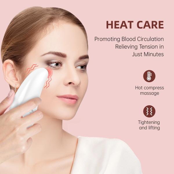 Heating Vibration Facial Massager 5W Red Light Face Massager Tool Vibrating