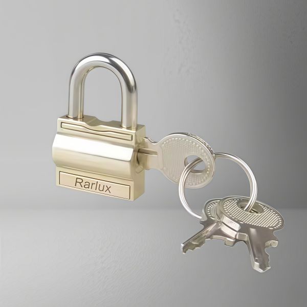 Rarlux Solid Body Padlock Drum-shaped Side Opening Brass Padlock