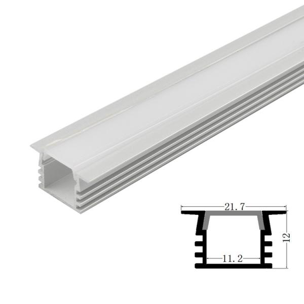 1612B Recessed LED Profiles & Extrusions With End Caps