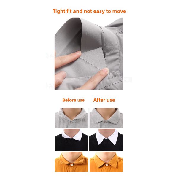 PVC Shirt Polo Collar Shaping Stickers No Crease No Curl Invisible Fixing V-Neck Shaping Labels