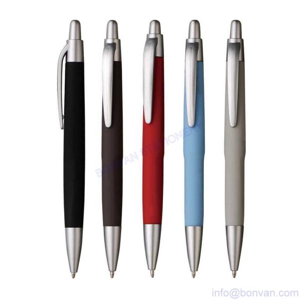 rubber sprayed ball pen,rubberized ball pen, rubber sprayed promotional pen